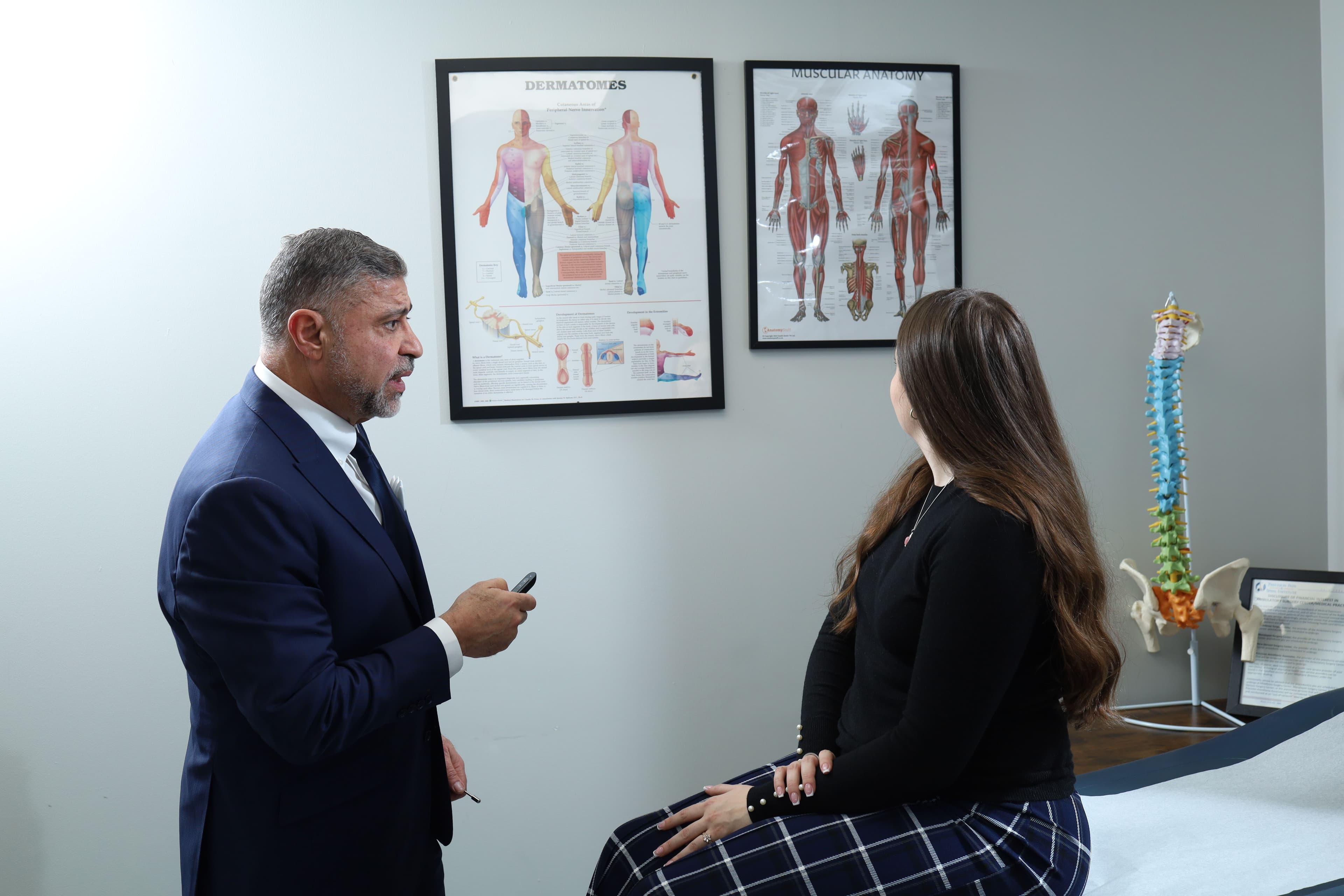 Doctor answering FAQ