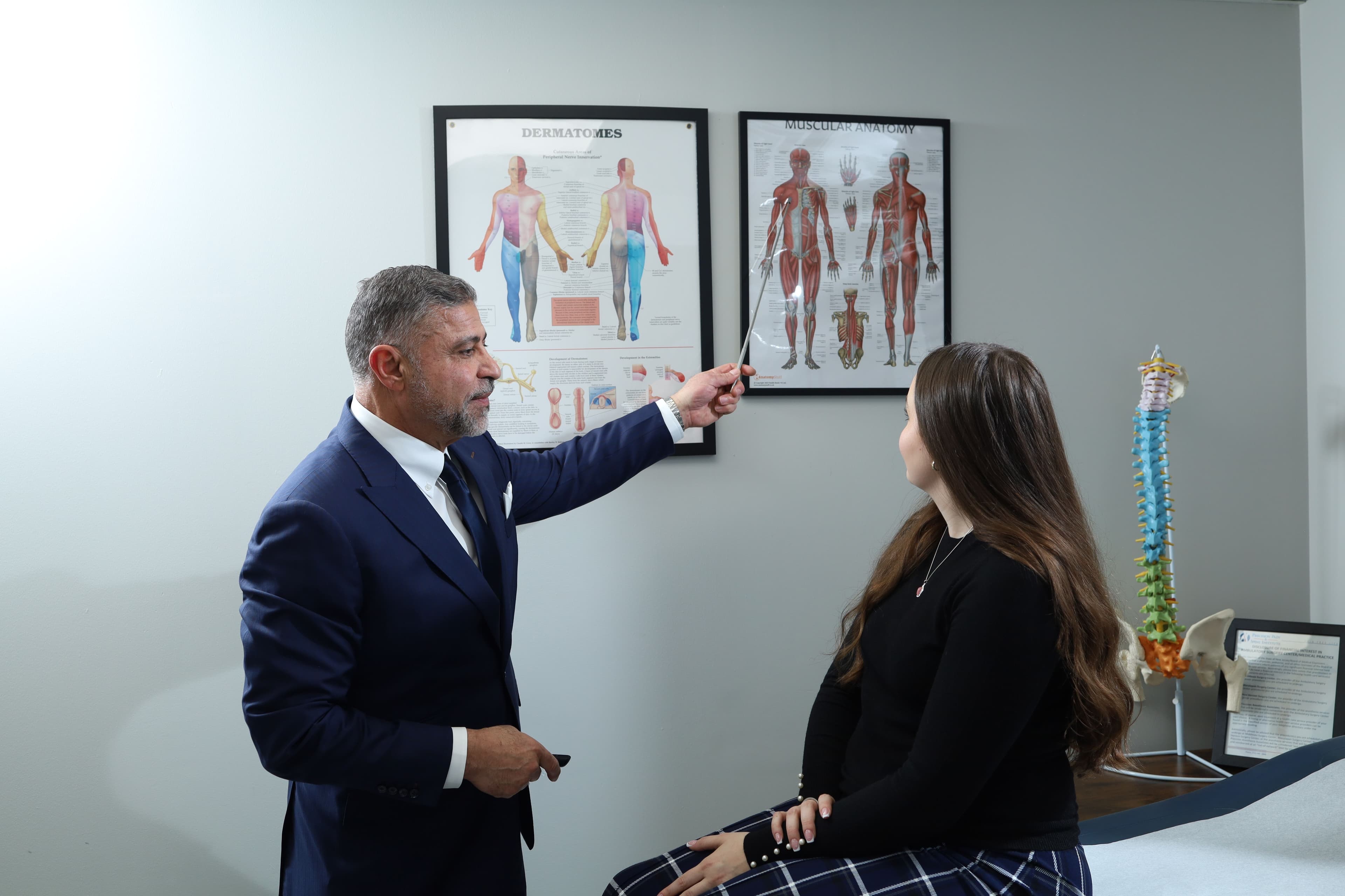 Doctor answering FAQ