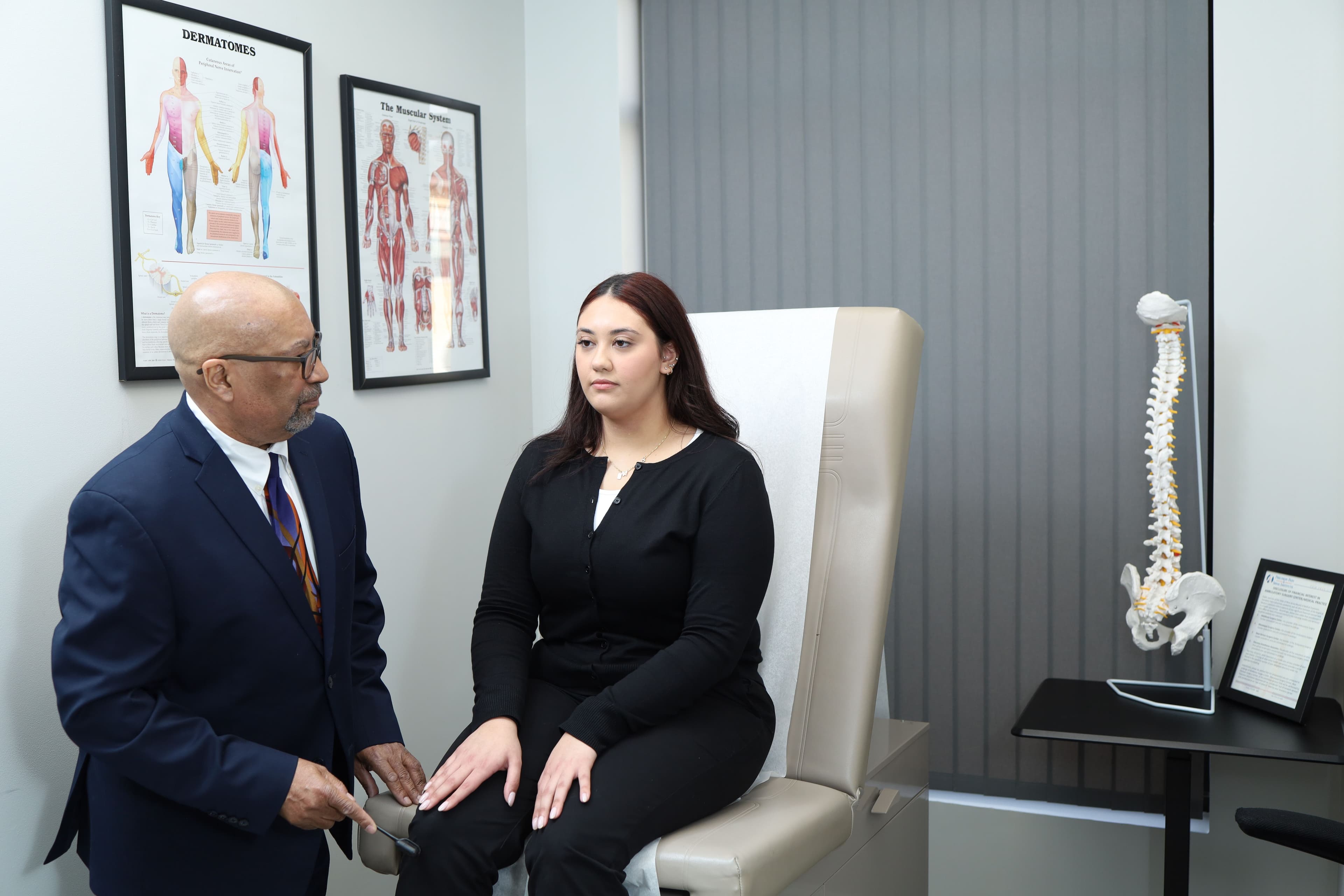 Doctor answering FAQ